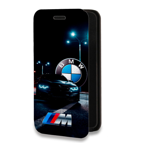 Дизайнерский горизонтальный чехол-книжка для Samsung Galaxy A12 БМВ BMW