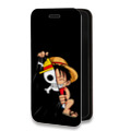 Дизайнерский горизонтальный чехол-книжка для Samsung Galaxy A12 One Piece Ван Пис