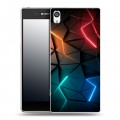 Дизайнерский пластиковый чехол для Sony Xperia E5 Абстракция неон