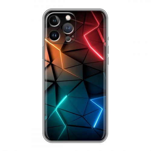 Дизайнерский силиконовый чехол для Iphone 13 Pro Абстракция неон