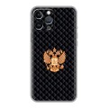 Дизайнерский силиконовый чехол для Iphone 13 Pro Герб России принт