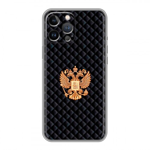 Дизайнерский силиконовый чехол для Iphone 13 Pro Герб России принт