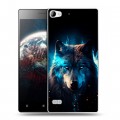Дизайнерский пластиковый чехол для Lenovo Vibe X2 Волк ночной