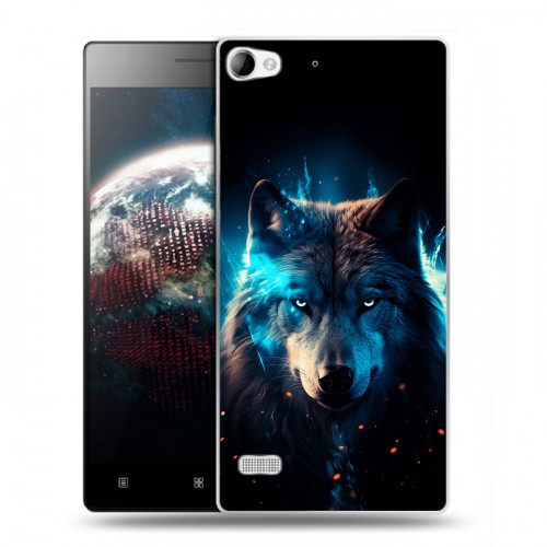 Дизайнерский пластиковый чехол для Lenovo Vibe X2 Волк ночной