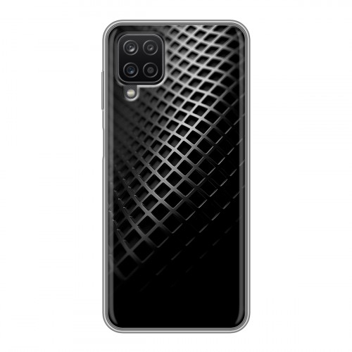 Дизайнерский силиконовый чехол для Samsung Galaxy A12 Текстура металла