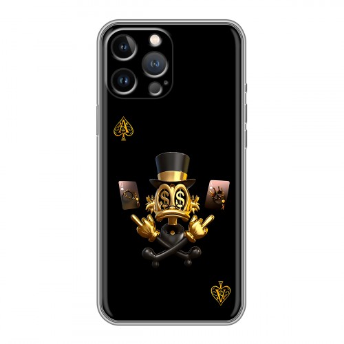 Дизайнерский силиконовый чехол для Iphone 13 Pro Золотой скрудж макдак