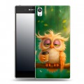 Дизайнерский пластиковый чехол для Sony Xperia E5 сова