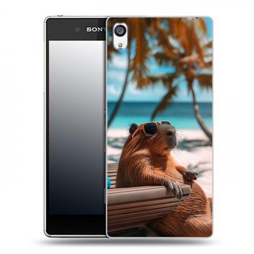 Дизайнерский пластиковый чехол для Sony Xperia E5 Капибара
