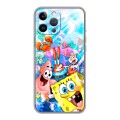 Дизайнерский силиконовый чехол для Iphone 13 Pro спанчбоб спанч боб
