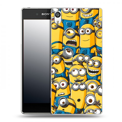 Дизайнерский пластиковый чехол для Sony Xperia E5 Миньоны