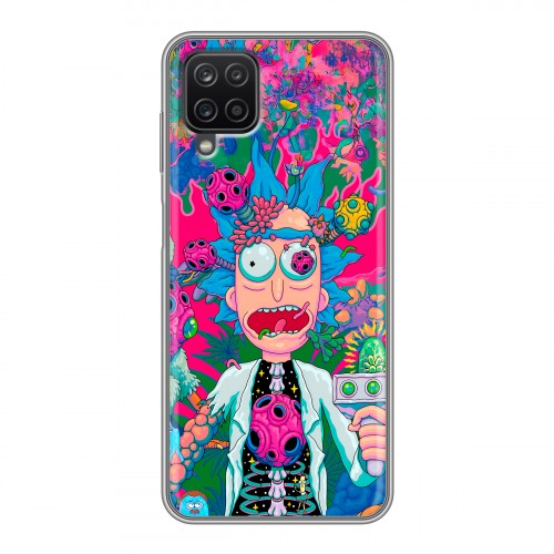 Дизайнерский силиконовый чехол для Samsung Galaxy A12 Рик и Морти Rick Morty