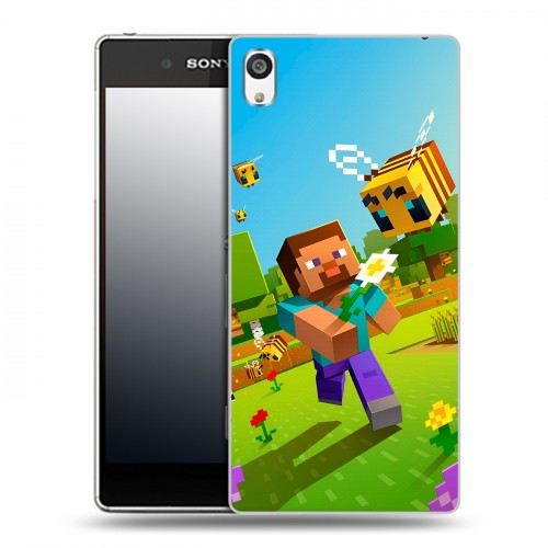 Дизайнерский пластиковый чехол для Sony Xperia E5 Майнкрафт Minecraft