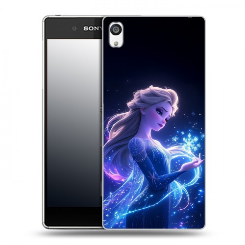 Дизайнерский пластиковый чехол для Sony Xperia E5 Холодное сердце Frozen
