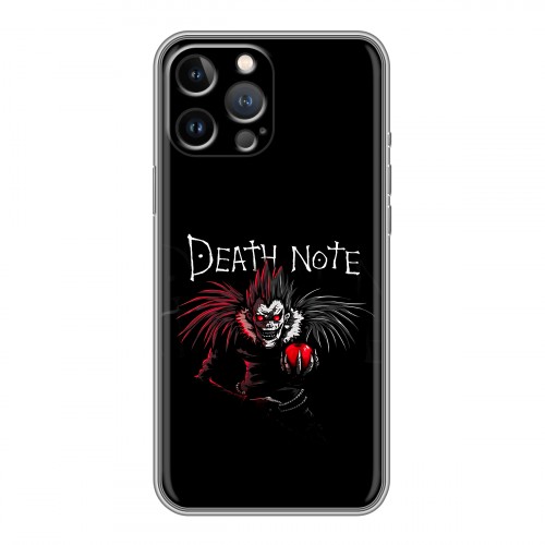 Дизайнерский силиконовый чехол для Iphone 13 Pro Death note Тетрадь смерти