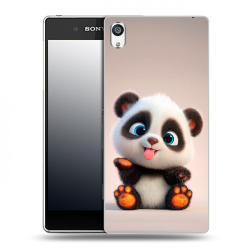 Дизайнерский пластиковый чехол для Sony Xperia E5 милая панда
