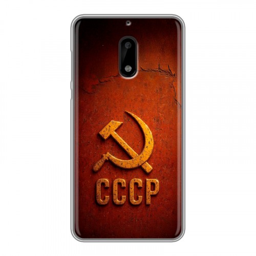 Дизайнерский пластиковый чехол для Nokia 6 Флаг Герб СССР