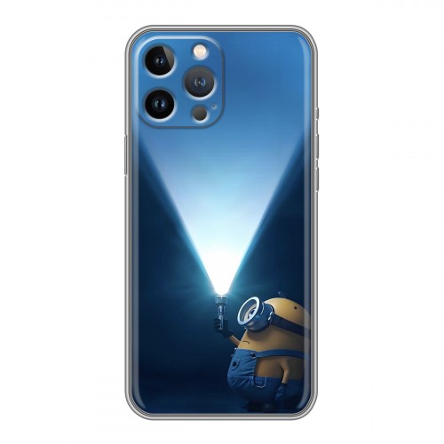 Дизайнерский силиконовый чехол для Iphone 13 Pro Миньоны