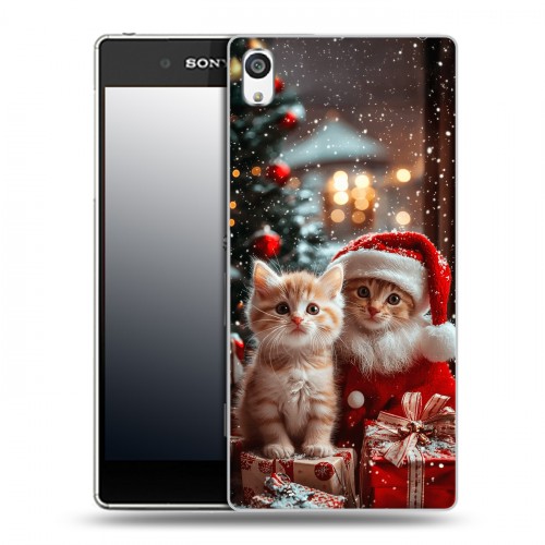 Дизайнерский пластиковый чехол для Sony Xperia E5 Новый год