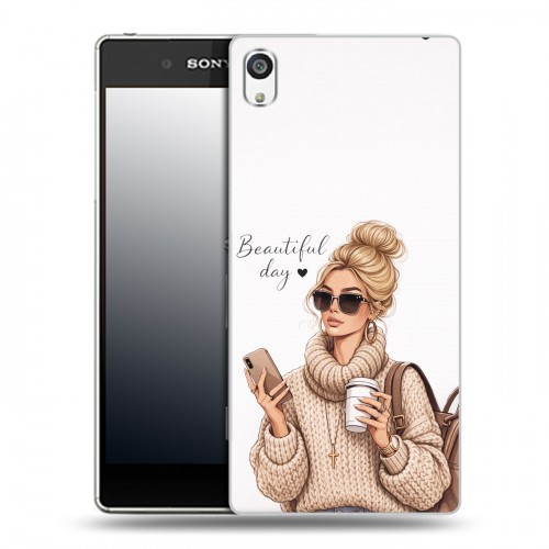 Дизайнерский пластиковый чехол для Sony Xperia E5 женский